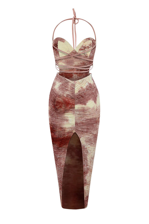 Groove Tie Dye Lace up Dress Dress EDGE